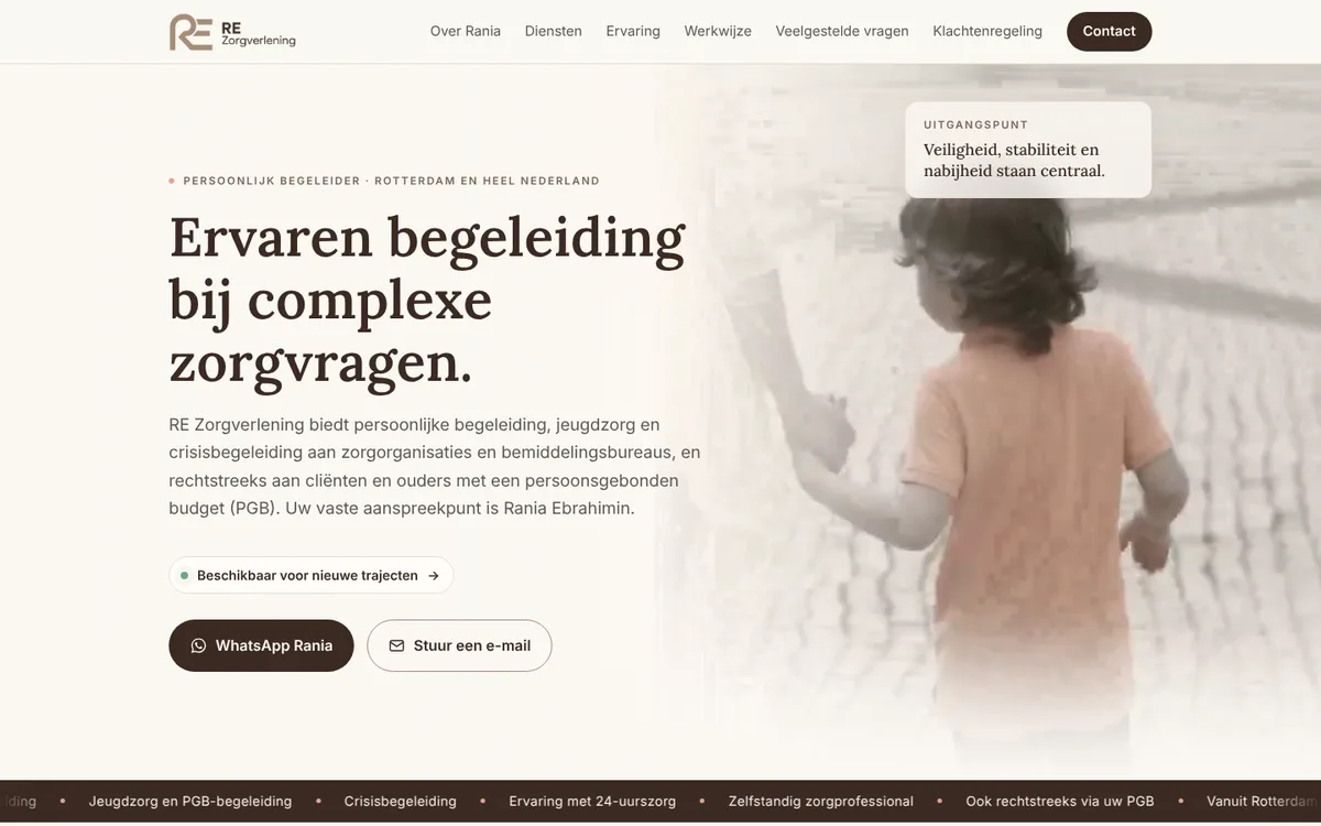Website RE Zorgverlening